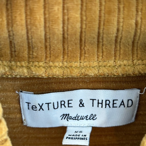 Madewell Texture & Thread Velour Corduroy Mockneck Top size XS - Picture 3 of 5